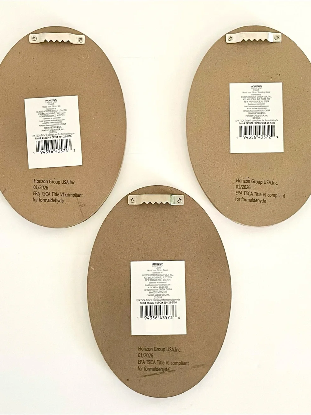 Set of 3 Target Bullseye Playground Halloween Wooden Icons